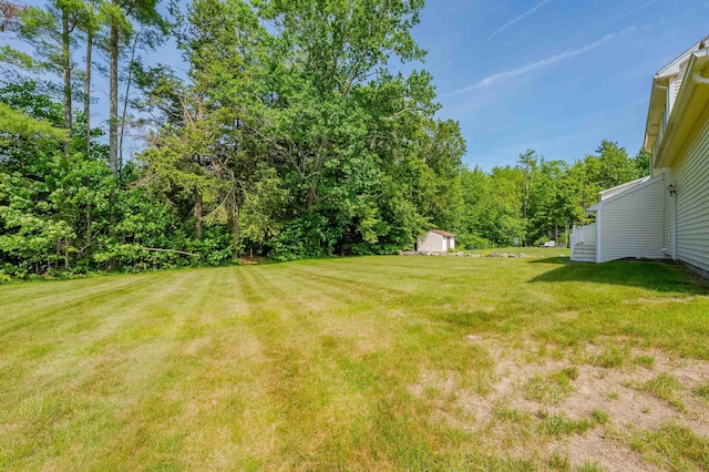20 Brenda Ln, Rochester, NH 03867 - view of green lawn featuring a storage shed