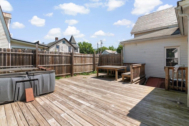 226 N St, Bennington, VT 05201 - wooden terrace featuring a fenced backyard
