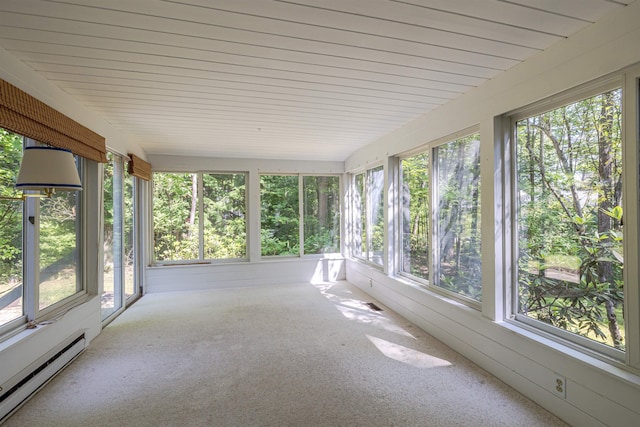 4 Spaulding St, Concord, NH 03301 - unfurnished sunroom featuring baseboard heating and carpet flooring