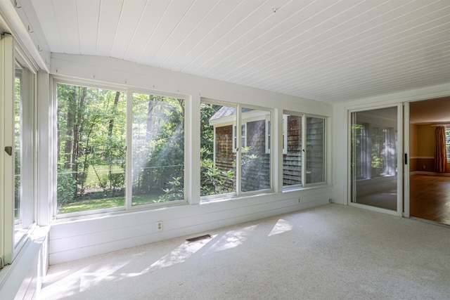 4 Spaulding St, Concord, NH 03301 - unfurnished sunroom with plenty of natural light, carpet, wood ceiling, and vaulted ceiling