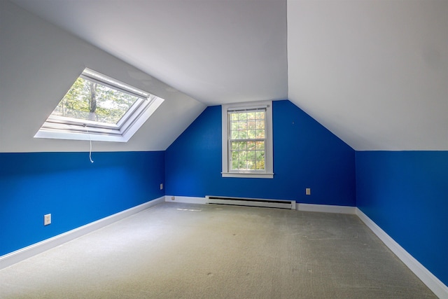 4 Spaulding St, Concord, NH 03301 - bonus room featuring a baseboard radiator, vaulted ceiling, and carpet floors