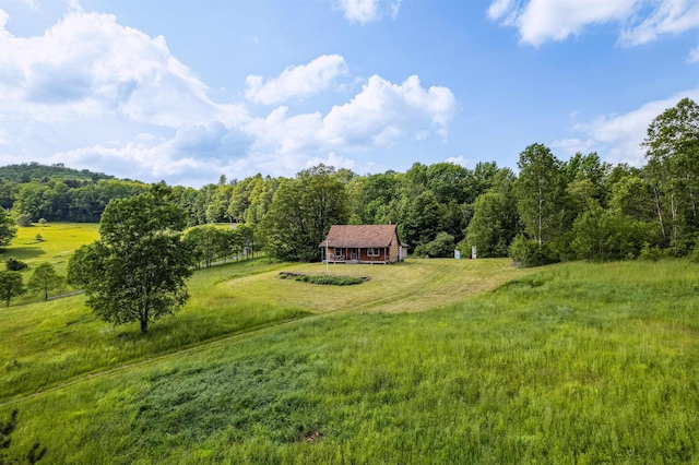 28 New Brighton Hill Rd, Tunbridge, VT 05077 - view of yard featuring a rural view, an outbuilding, and a wooded view