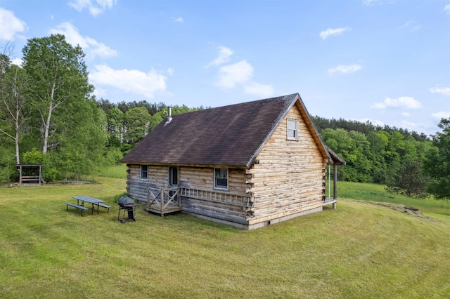 28 New Brighton Hill Rd, Tunbridge, VT 05077 - view of barn with a lawn and a view of trees