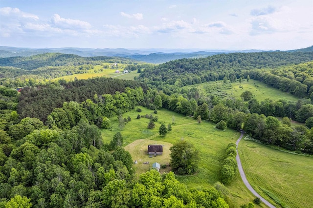 28 New Brighton Hill Rd, Tunbridge, VT 05077 - aerial view of a heavily wooded area and a mountain backdrop