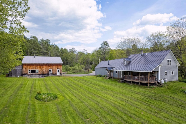 103 Potash Hill Rd, Tunbridge, VT 05077 - view of grassy yard featuring a wooden deck