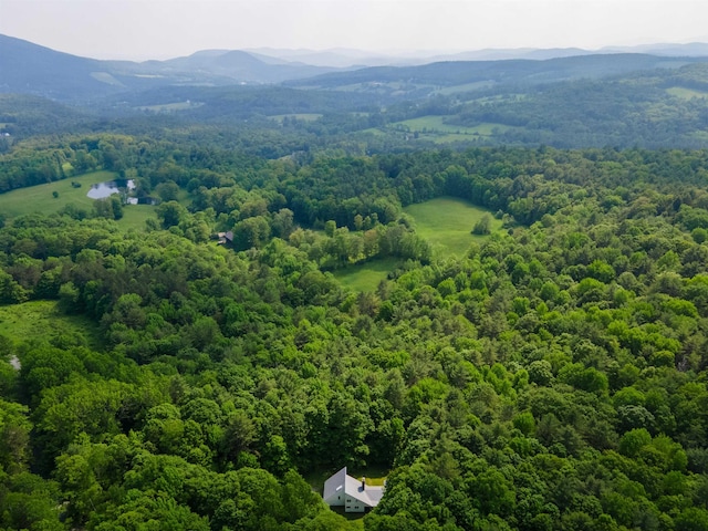 789 Hammond Hill Rd, West Windsor, VT 05089 - bird's eye view of a forest and mountains