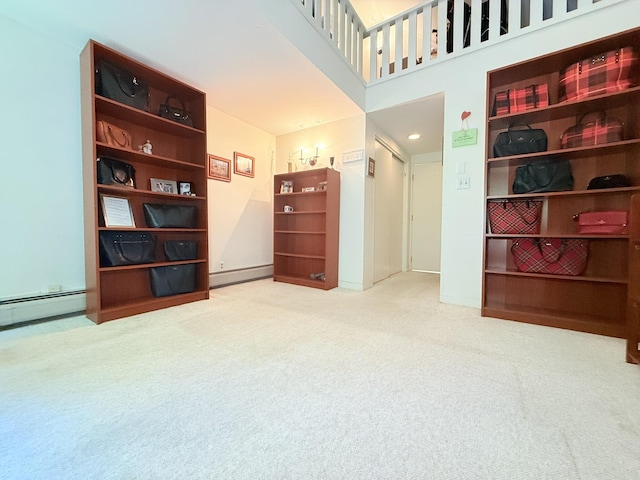 789 Hammond Hill Rd, West Windsor, VT 05089 - bedroom featuring carpet floors and a baseboard heating unit