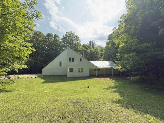 789 Hammond Hill Rd, West Windsor, VT 05089 - view of grassy yard featuring a carport