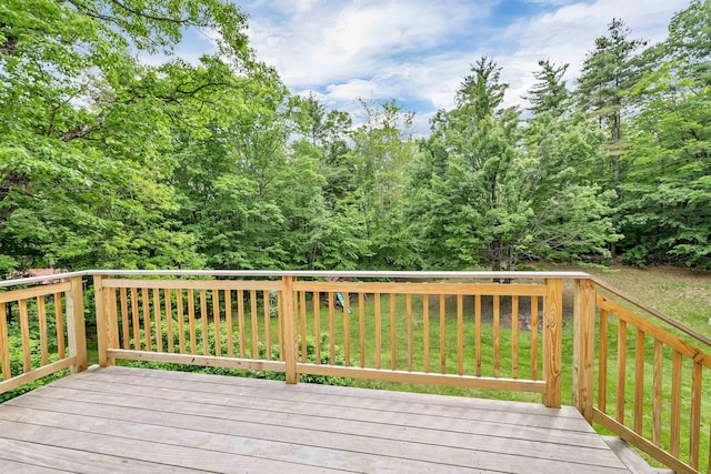 400 Turkey St, Tamworth, NH 03886 - wooden terrace featuring a lawn