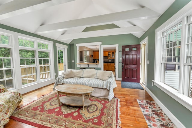 400 Turkey St, Tamworth, NH 03886 - living room featuring baseboards and light wood-style flooring
