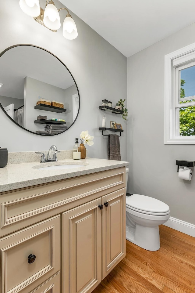 34 Leonard St, Rochester, NH 03867 - full bath with vanity and wood finished floors
