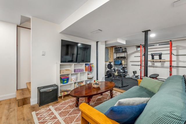 34 Leonard St, Rochester, NH 03867 - living area featuring wood finished floors and baseboards