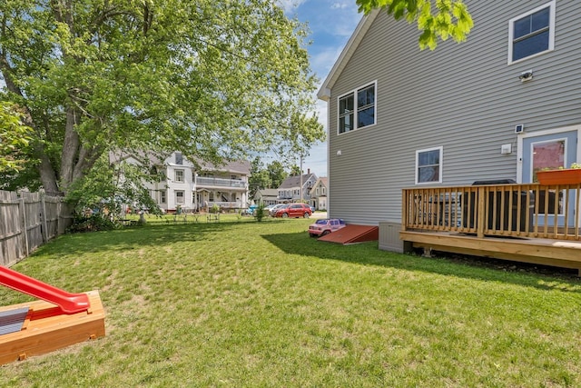 34 Leonard St, Rochester, NH 03867 - view of yard with a wooden deck