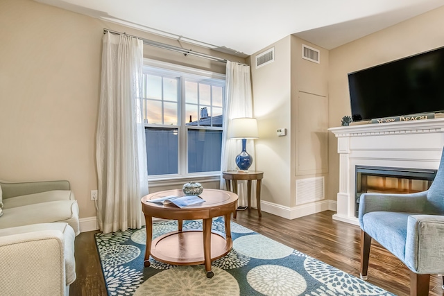 1 Ocean Ave Unit 210/212Fraction 3, York, ME 03909 - living room with wood finished floors and a glass covered fireplace