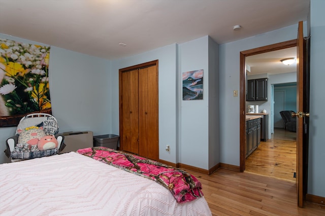 817 York Street Ext, Poultney, VT 05764 - bedroom featuring light wood-type flooring and a closet