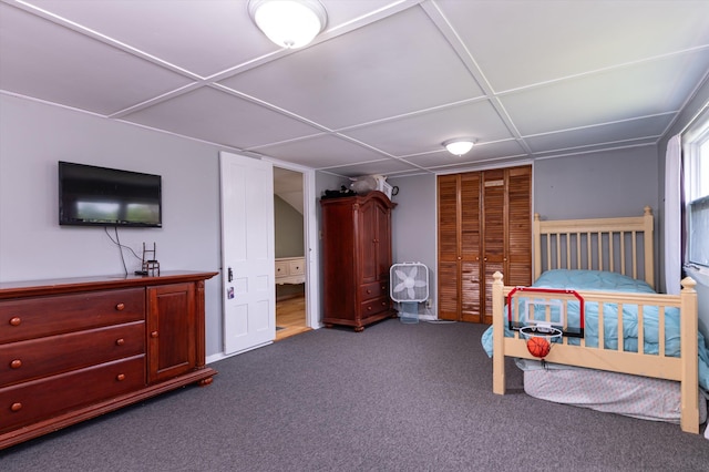 817 York Street Ext, Poultney, VT 05764 - carpeted bedroom featuring a closet
