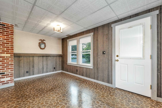 6 Davis Dr, Lebanon, NH 03766 - foyer entrance with baseboards and wooden walls