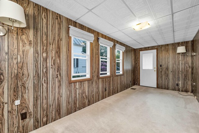 6 Davis Dr, Lebanon, NH 03766 - carpeted foyer entrance featuring wooden walls