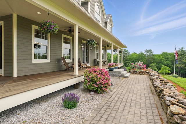 84 Shaw Rd, Northfield, NH 03276 - porch with ceiling fan