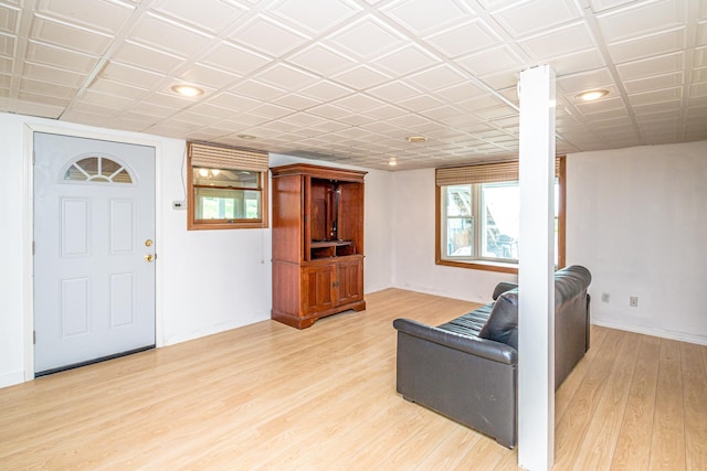 98 Rowell Rd, Lancaster, NH 03584 - unfurnished living room with light wood finished floors and recessed lighting