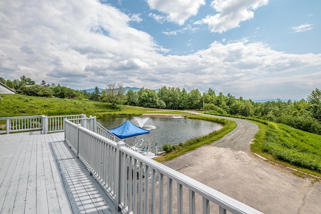 98 Rowell Rd, Lancaster, NH 03584 - wooden deck featuring a water view
