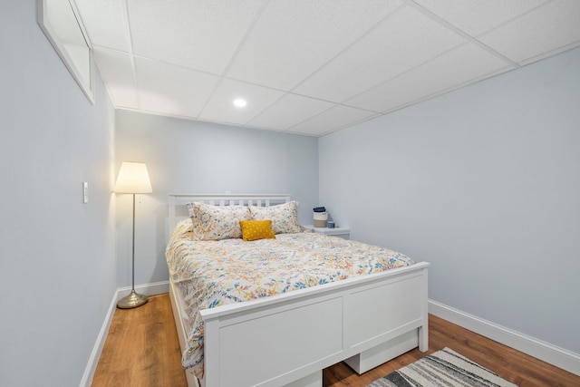 397 Strafford Rd, Strafford, NH 03844 - bedroom with a paneled ceiling, wood finished floors, and recessed lighting
