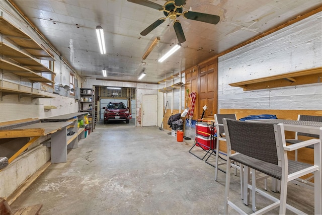 397 Strafford Rd, Strafford, NH 03844 - basement with a workshop area and ceiling fan