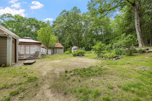 397 Strafford Rd, Strafford, NH 03844 - view of grassy yard featuring a gazebo and a storage shed