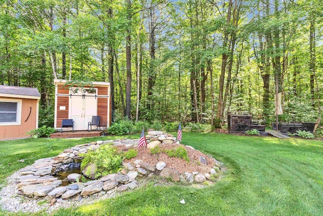 76 Cunningham Pond Rd, Peterborough, NH 03458 - view of grassy yard featuring a storage shed