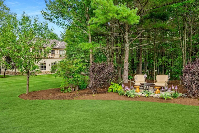 44 Buker Way, New London, NH 03257 - view of green lawn with a patio