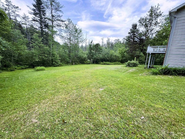 257 Crane St, Littleton, NH 03561 - view of green lawn with a wooded view