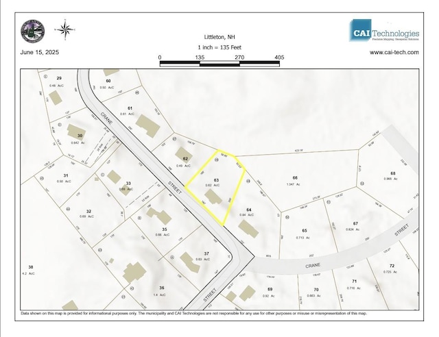 257 Crane St, Littleton, NH 03561 - map of parcels