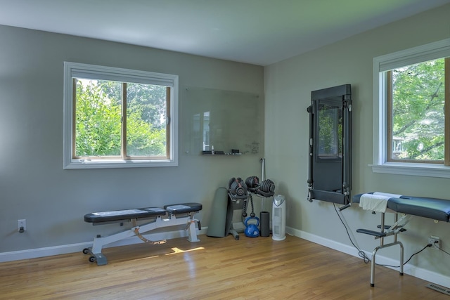 67 Pine Ave, Keene, NH 03431 - workout room with wood finished floors and healthy amount of natural light