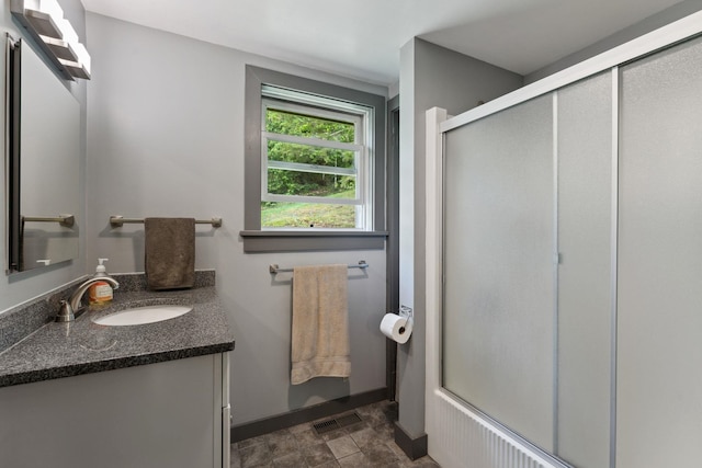450 Ryan Rd, Duxbury, VT 05676 - bathroom with vanity and stone finish floors