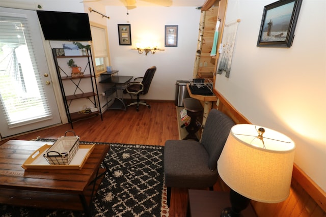 79 Huckleberry Ln Unit 19, Warren, VT 05674 - office space featuring wood finished floors and ceiling fan