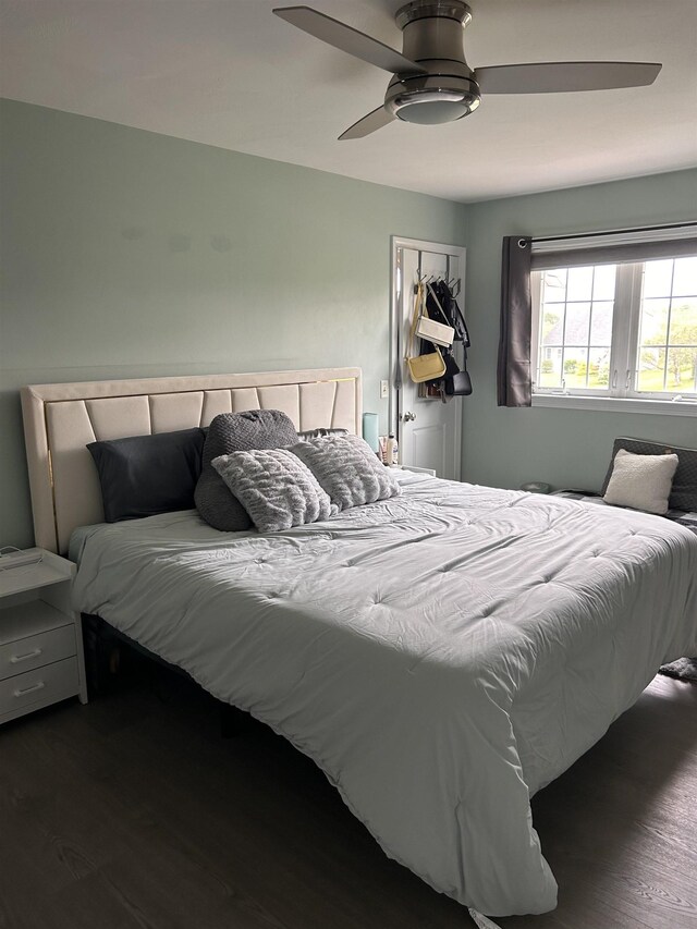 81 Cider St, Epping, NH 03042 - bedroom with wood finished floors and ceiling fan