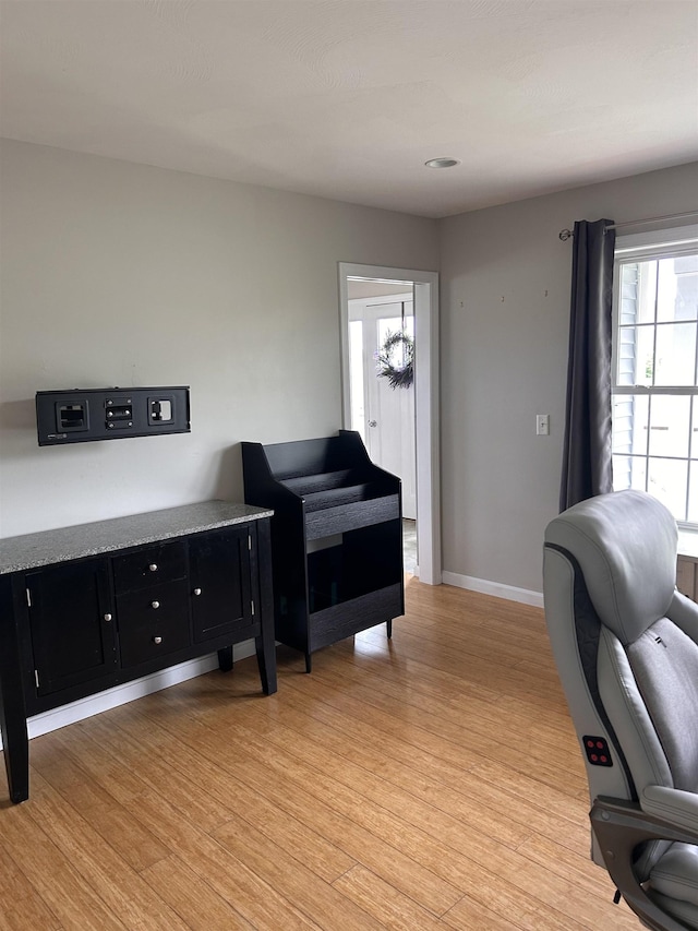 81 Cider St, Epping, NH 03042 - office with light wood-style flooring and baseboards