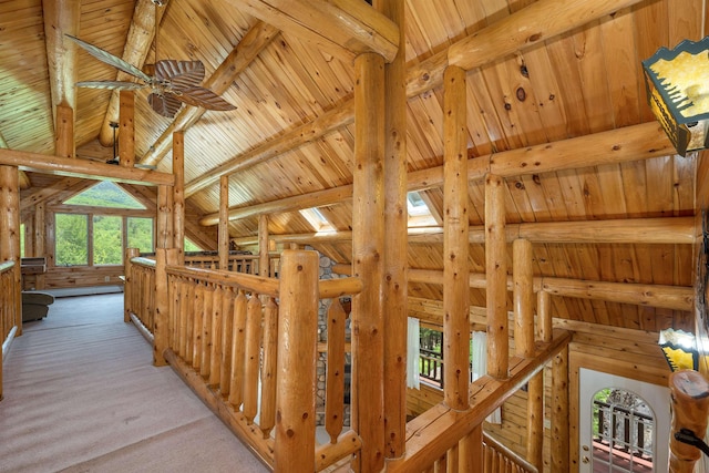 203 Orris Rd, Thornton, NH 03285 - hall with wooden ceiling