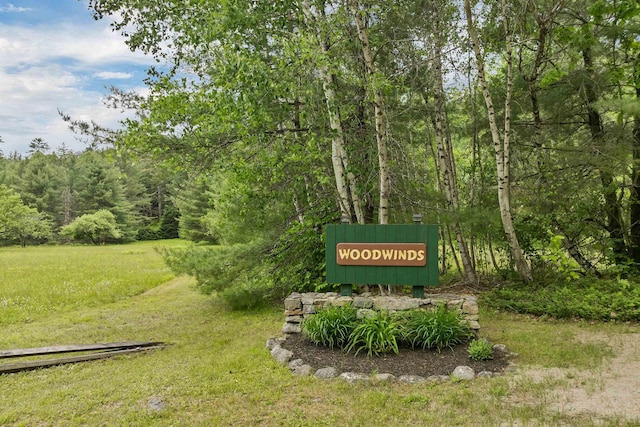 203 Orris Rd, Thornton, NH 03285 - community / neighborhood sign featuring a lawn and a wooded view