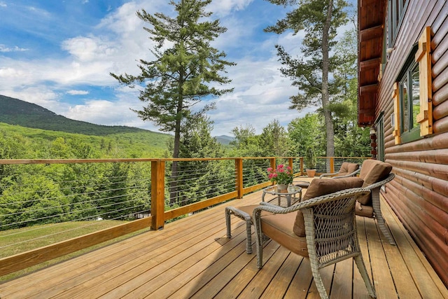203 Orris Rd, Thornton, NH 03285 - wooden deck with a mountain view