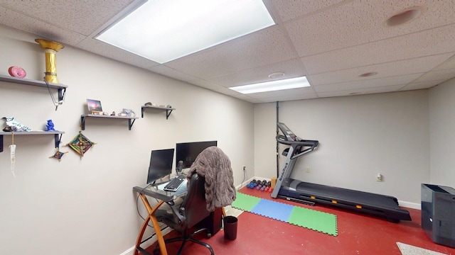 501 Bean Hill Rd Unit 32, Northfield, NH 03276 - office space with a drop ceiling and baseboards