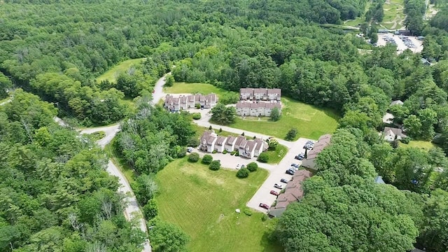 501 Bean Hill Rd Unit 32, Northfield, NH 03276 - aerial overview of property's location with a heavily wooded area