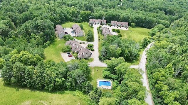 501 Bean Hill Rd Unit 32, Northfield, NH 03276 - aerial view of property's location with a heavily wooded area