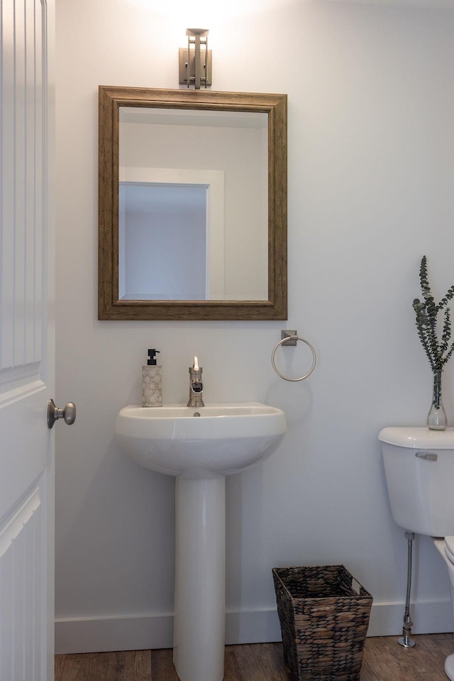 52 Jeffrey Dr, Sunapee, NH 03782 - bathroom with baseboards and wood finished floors