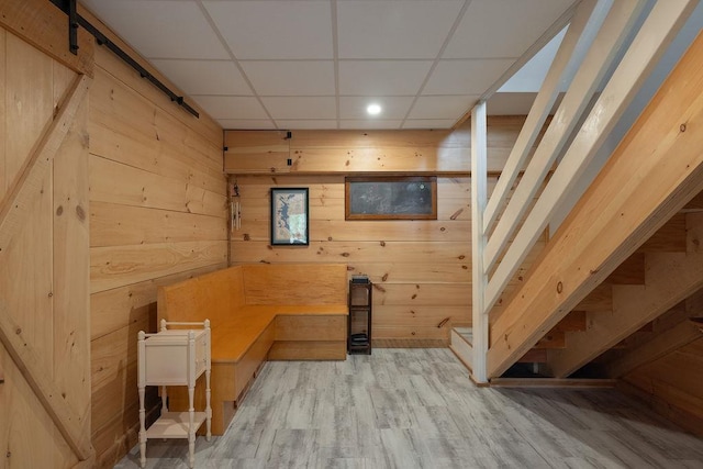52 Jeffrey Dr, Sunapee, NH 03782 - additional living space featuring wood finished floors, wooden walls, and recessed lighting