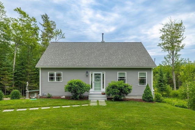 52 Jeffrey Dr, Sunapee, NH 03782 - view of front of property featuring a front yard and a shingled roof