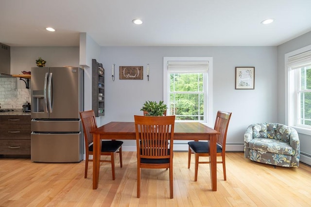 52 Jeffrey Dr, Sunapee, NH 03782 - dining area with light wood-style floors and recessed lighting
