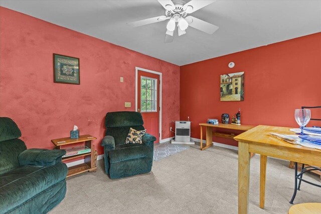 89 Catella Rd, Essex, VT 05452 - office area with a ceiling fan and heating unit