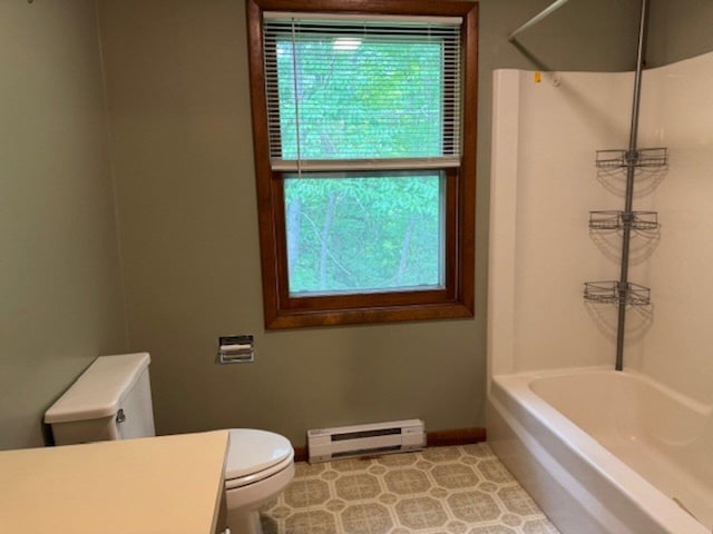 122 Batchelder St Unit A-8, Barre City, VT 05641 - bathroom featuring a baseboard heating unit, bathing tub / shower combination, and vanity