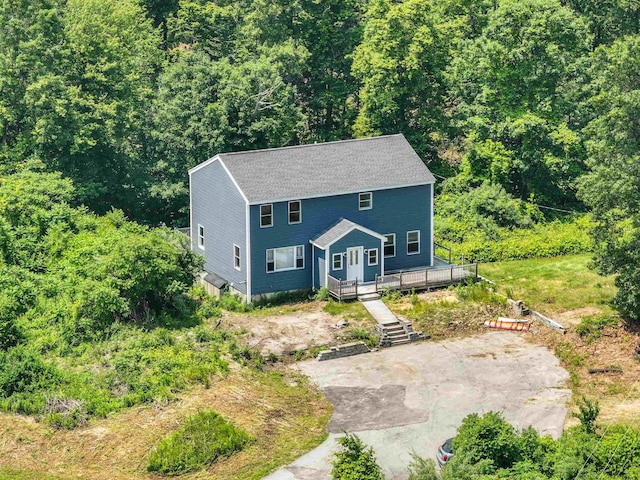 945 Mason Rd, Wilton, NH 03086 - view from above of property featuring a heavily wooded area
